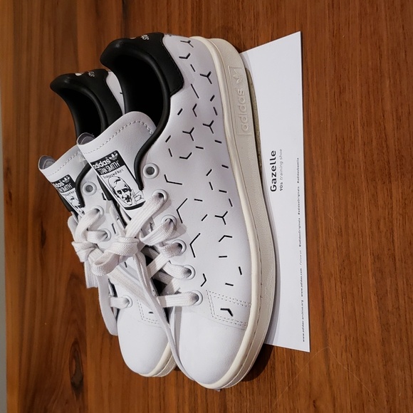 Adidas Stan Smith W White Black Shoes Women's 5.5 - Picture 2 of 8